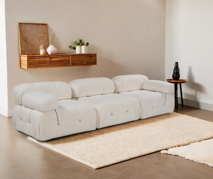 Atelier Del Sofa Bubble 3 Seater Bouclette Blanco